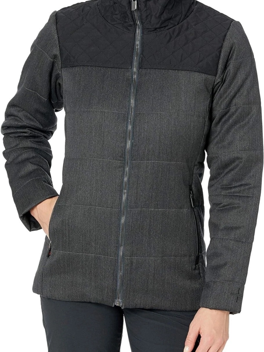 Icebreaker Helena Merino Wool Primaloft Jacket Coat Zip Gray Women